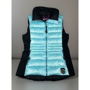 SKEA Limited Cosmic Down Insulated Vest Women 12 Sky Blue Full Zip Stretch UPF50